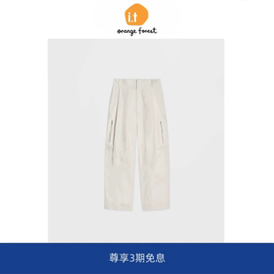 黑色春秋显瘦裤 子 长裤 型桶形工装 orange forest休闲版