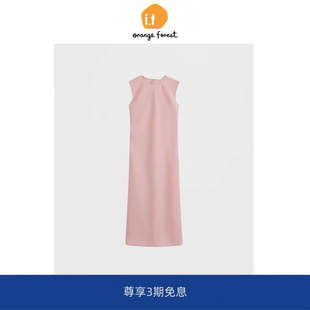 【现货】it orange forest标准版型斜裁混纺长款连衣裙夏新品裙子