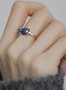 彩珐琅锦鲤转运开口可调女戒