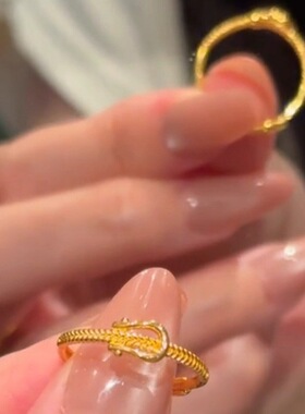 设计感美式碎冰冰小马蹄戒指