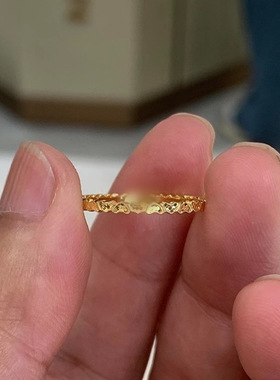 钱多多超闪碎碎冰爱心戒指新中式