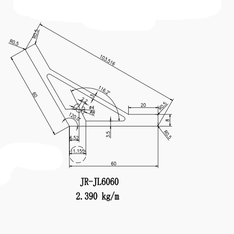 新品120度角铝铝型材连接件60度角件铝合金强力斜角支架铝型材