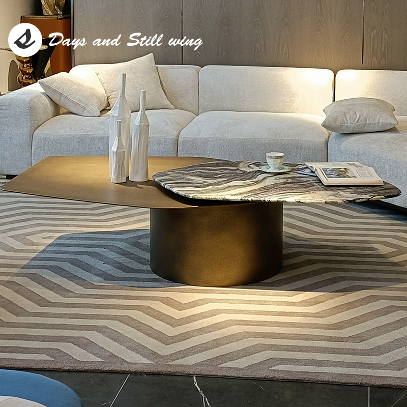 意式轻奢Rugiano可旋转茶几