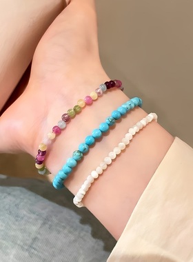 夏季小清新手工串珠细链子手饰女