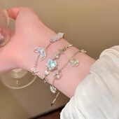 蓝色幻想 海星贝壳猫眼石珍珠手链女清冷高级百搭小众精致配饰潮