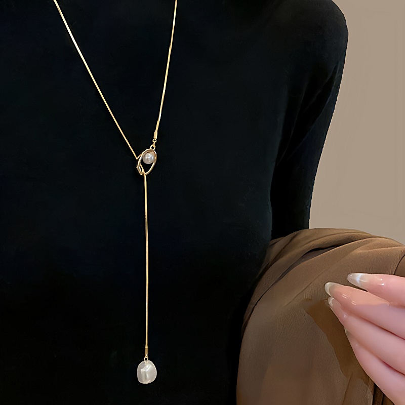 钛钢不掉色长款女项链高级感配饰