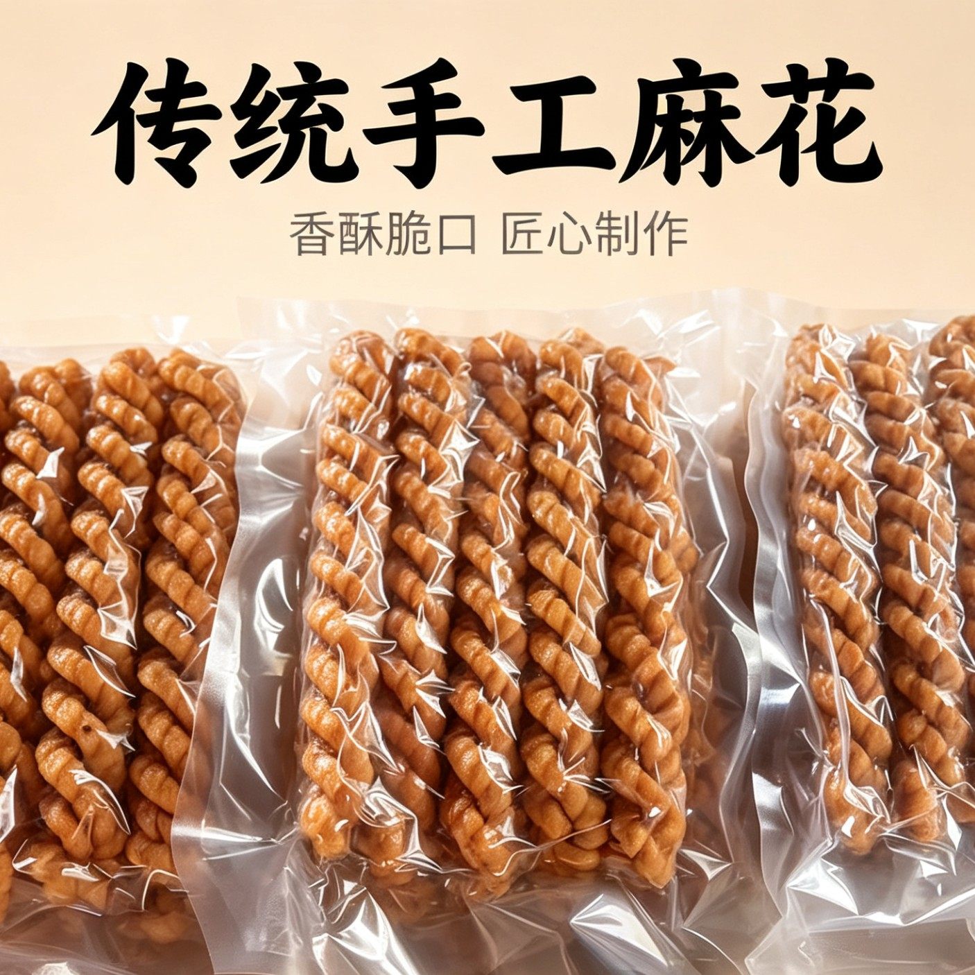 正宗手工麻花香酥脆椒叶咸味稷山麻花山西运城特产