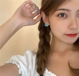 Tide, прозрачные летние серьги, милые клипсы, с медвежатами, 2023 года, простой и элегантный дизайн, без проколов ушей