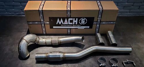 MACH5高流量直通/三元200钼头段适用奥迪S3/GOLF 7/GTI7 7R