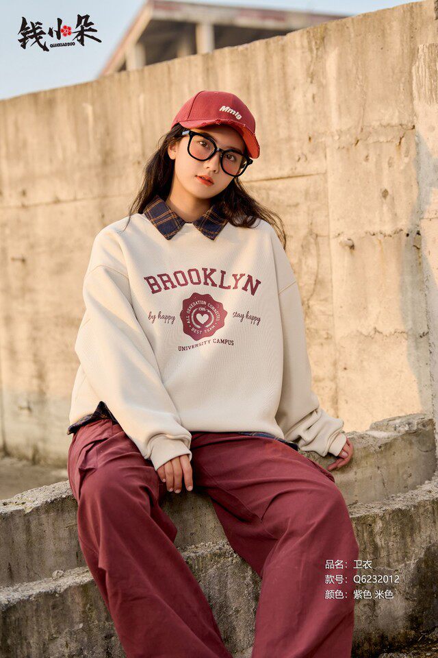 女童卫衣2024春装新款洋气中大儿童秋冬款网红女孩圆领打底衫上衣