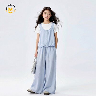 26XTZ392女童夏装套装2026夏季新款女孩中大童洋气薄款两件套