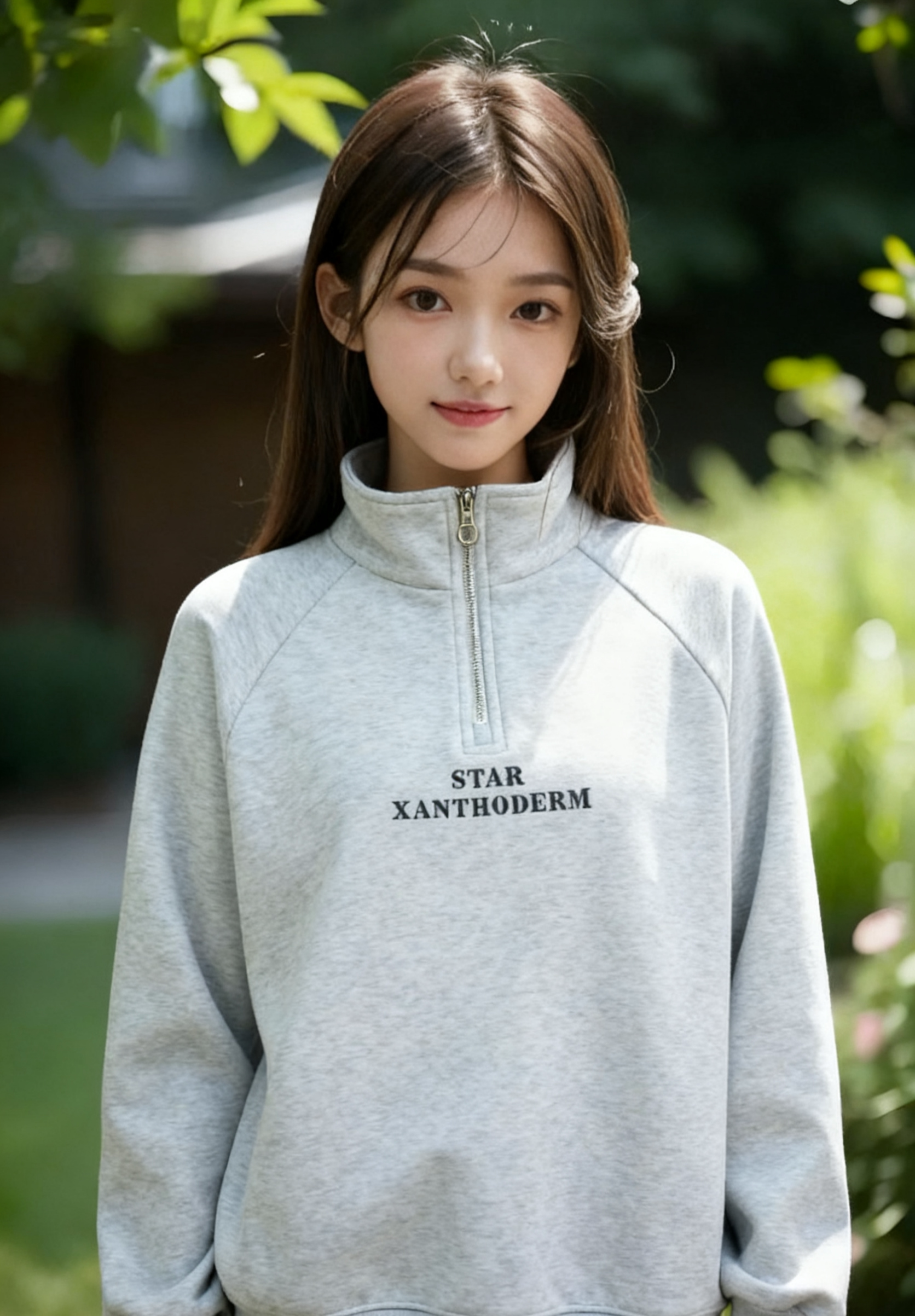 半高领拉链卫衣女hiphop美式学院风大码学生外套ins保暖秋冬上衣