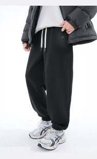 胖大童裤子加绒加厚宽松胖男童青少年保暖运动裤长裤中大童秋冬款