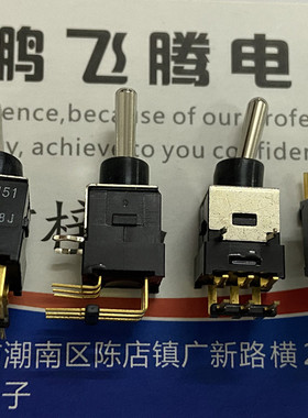 日本OTAX 弯脚6脚摇头钮子开关NNTN51 0.4A小电流密封拨动 抗静电