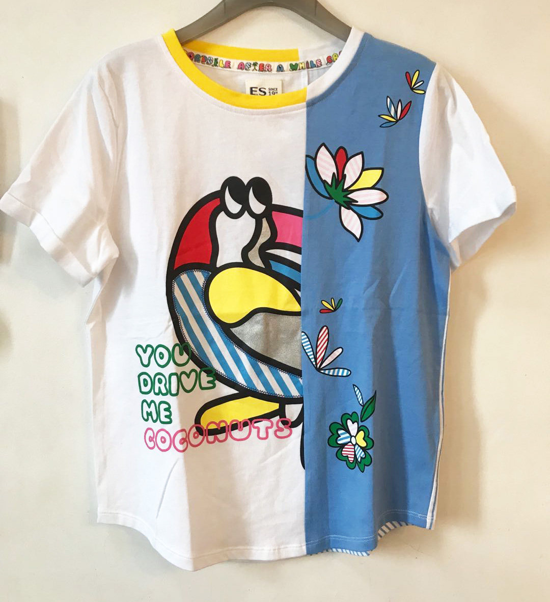 ◆Etam/艾格 ES专柜正品折扣店◆白色正反印花BF风T恤
