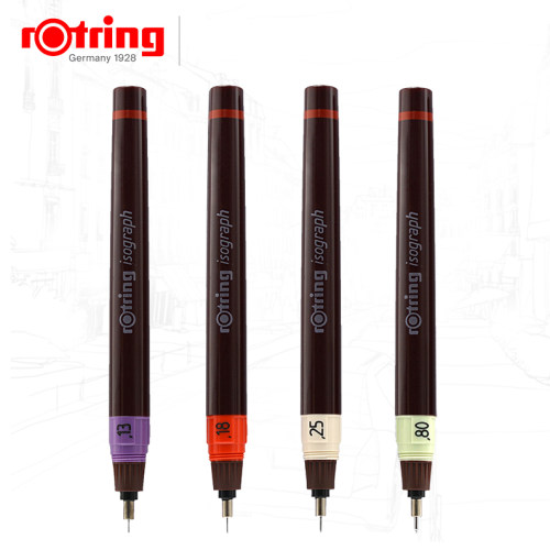 rotring红环针管笔可加墨绘图笔