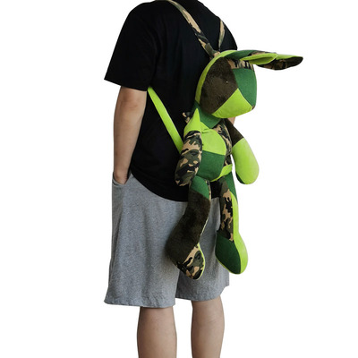 大号绿色兔子双肩包新款公仔玩偶