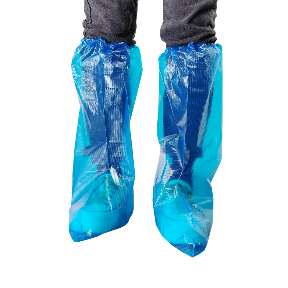 一次性雨鞋套长筒加厚隔离防水防油塑料靴套防滑漂流耐磨养殖脚套