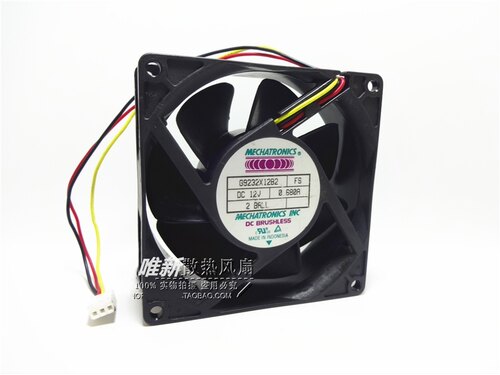 南韩MECHATRONICS 9032 12V 0.68A 9CM G9232X12B2 3线双滚珠风扇