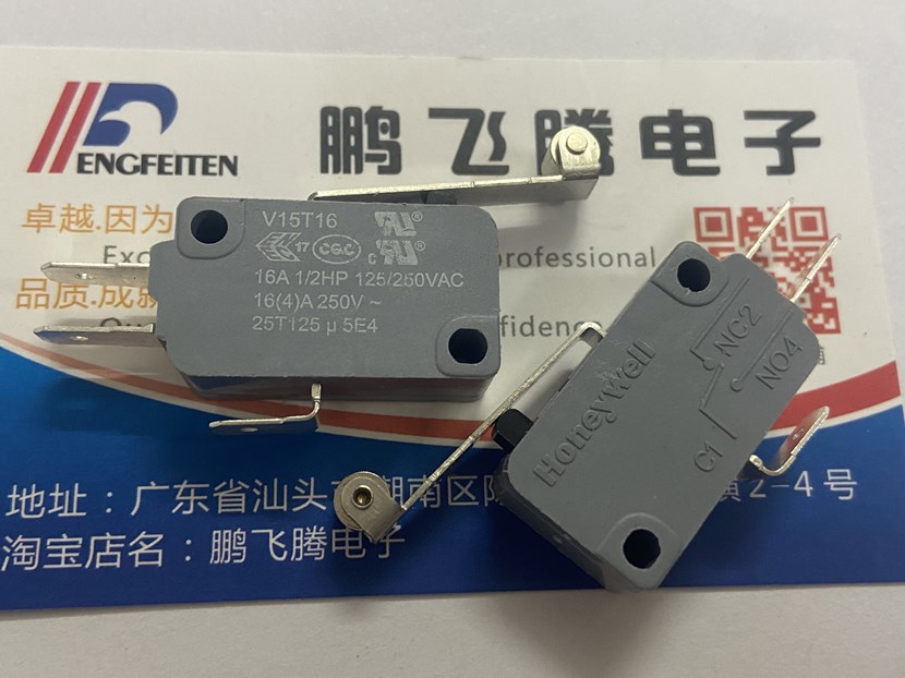 进口霍尼韦尔V15T16-CZ100A06-K工业级行程限位开关3脚 16A带滚轮