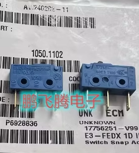 进口德国 MARQUARDT 1050.1102 50E3 T100微动按键开关3脚 5A250V