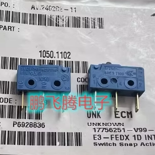 进口德国 MARQUARDT 1050.1102 50E3 T100微动按键开关3脚 5A250V