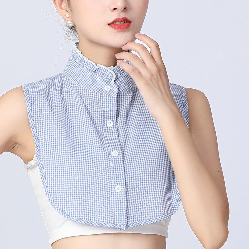 2021配饰假领子女百搭木耳花边领图片
