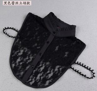 韩版百搭春秋冬季纯白色雪纺衬衫假领子装饰假领衣领立领女