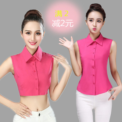 新款无袖雪纺衫宽松打底背心夏装