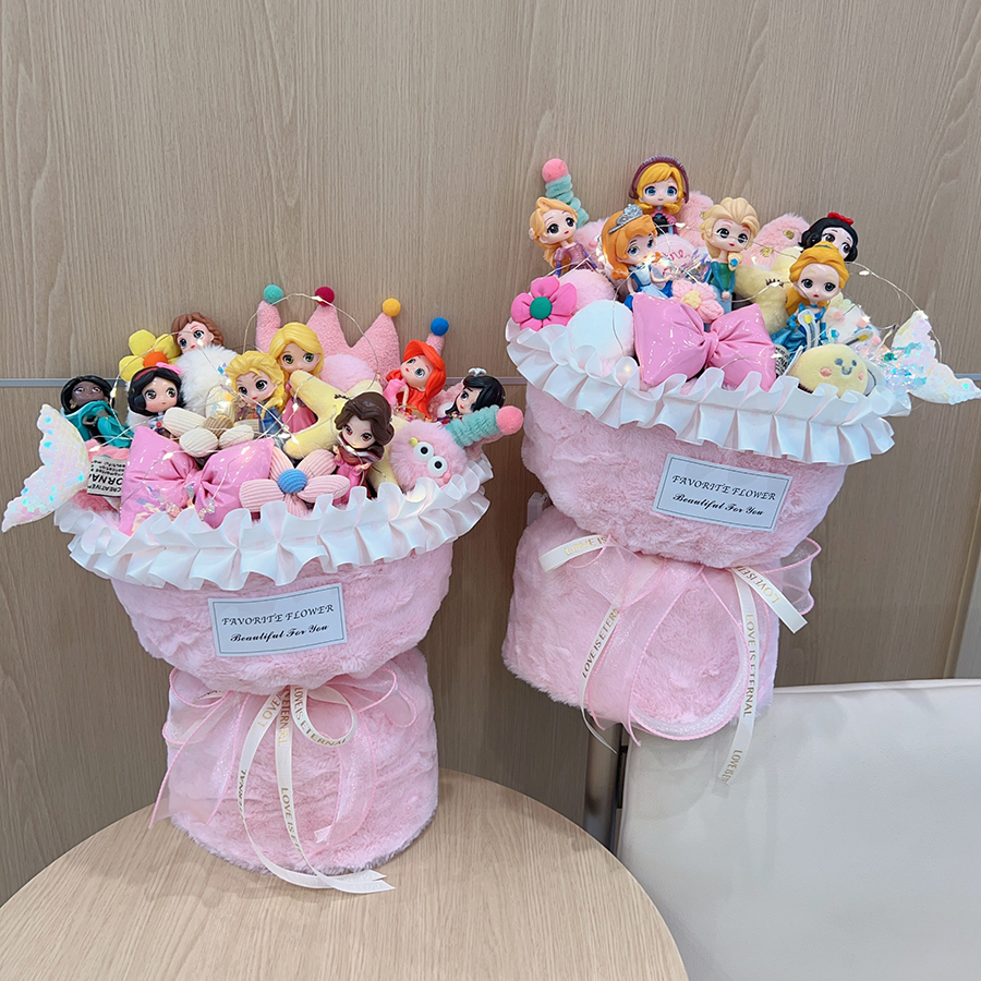 女童生日礼物10岁实用高级感送女儿爱莎公主玩偶花束六一儿童节礼