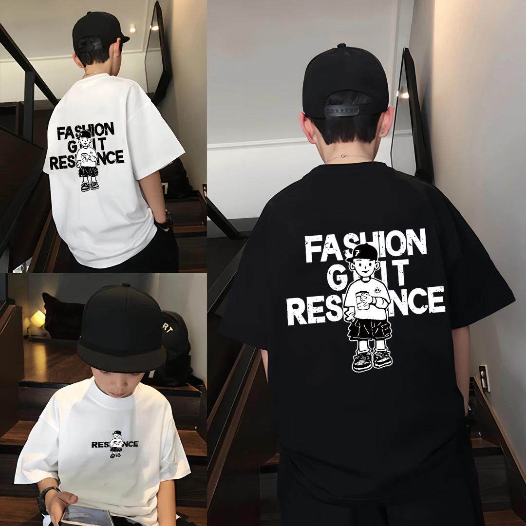 [清版不补]纯棉童装男童t恤短袖夏装儿童中大童男孩上衣宽松半袖