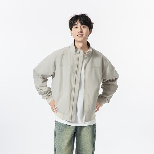 YOKE  STUDIO 秋季新款日系立领休闲宽松工装夹克男潮流百搭外套