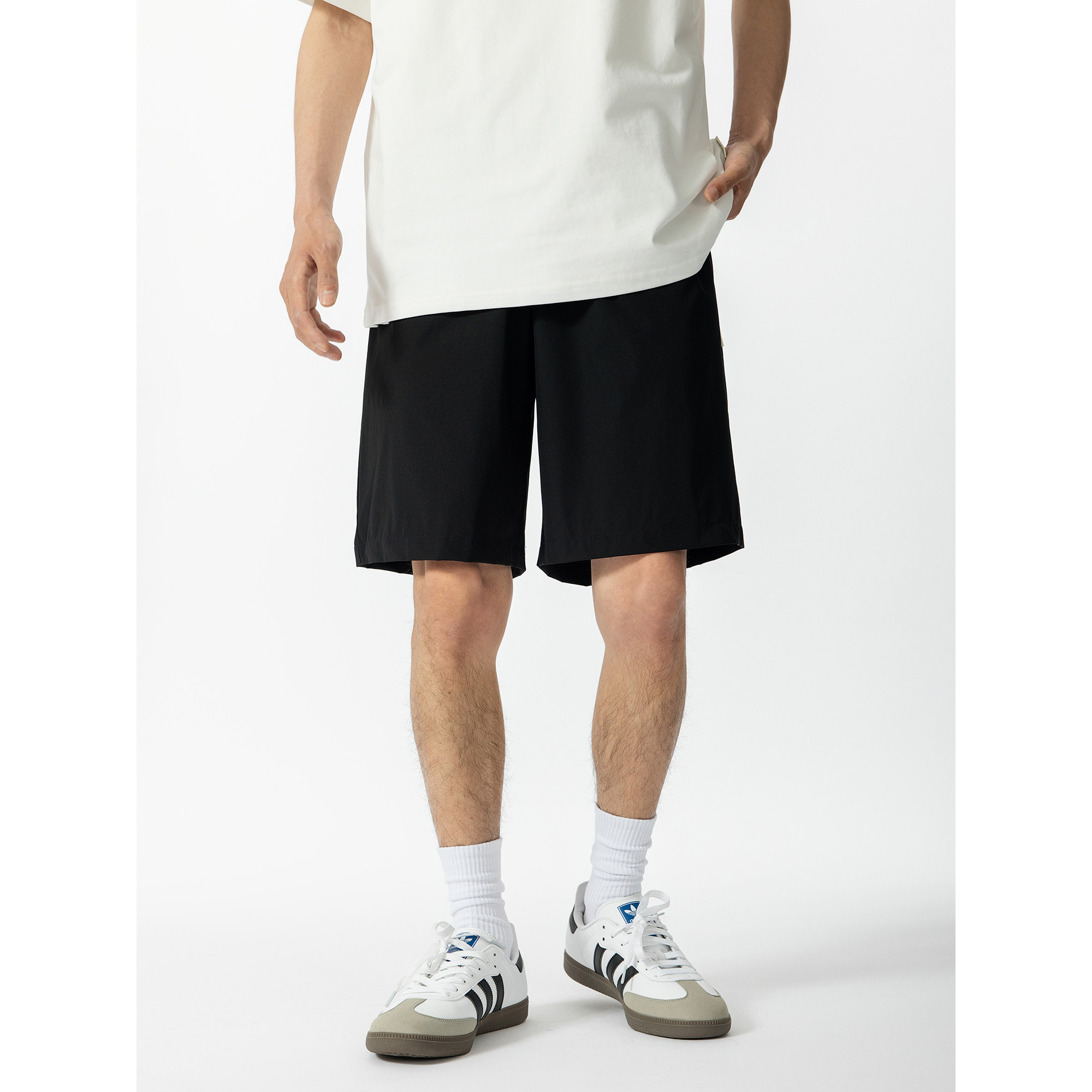 YOKE STUDIO夏季新款透气速干五分裤男女宽松休闲纯色运动短裤,男装,短裤,淘宝优惠券,粉丝福利购,淘宝优惠卷