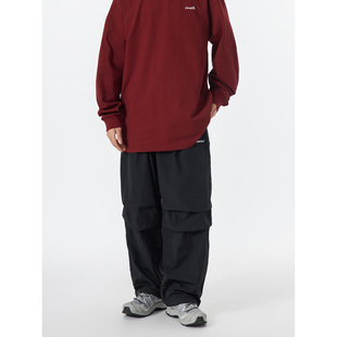 YOKE STUDIO 日系cityboy双褶工装伞兵裤男阔腿束脚宽松休闲长裤