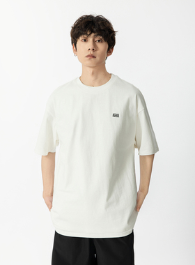 YOKE STUDIO夏季新款纯棉圆领短袖T恤男日系OOTD 宽松上衣T恤女潮