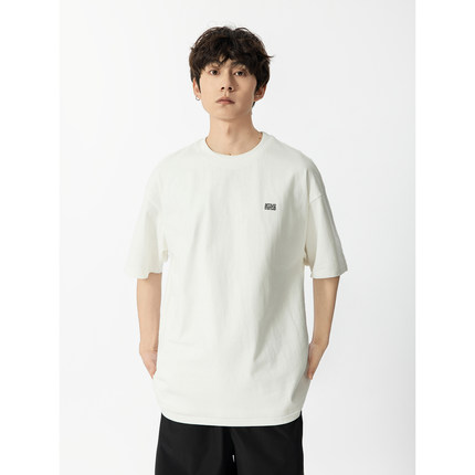 YOKE STUDIO夏季新款纯棉圆领短袖T恤男日系OOTD 宽松上衣T恤女潮