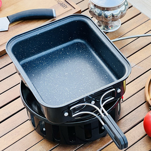 chef全炉灶通用可折叠便携涂层方形煎锅24×20 Magic