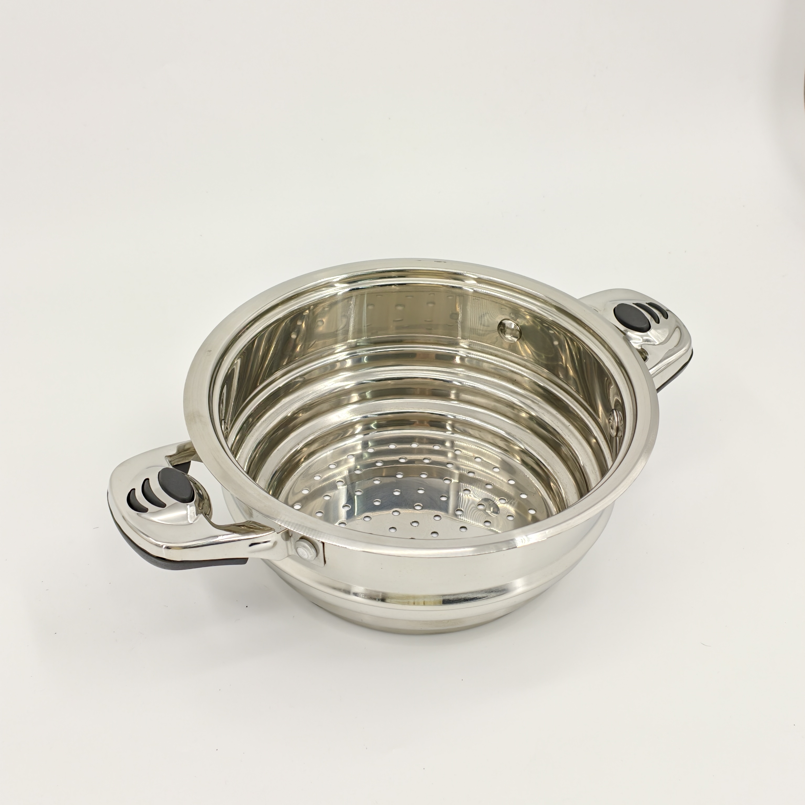 16 18 20cm通用多用蒸屉18/10不锈钢双耳把手隔热防烫