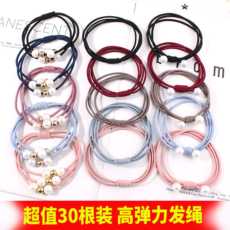 发绳时尚风珍珠百搭森女系橡皮筋