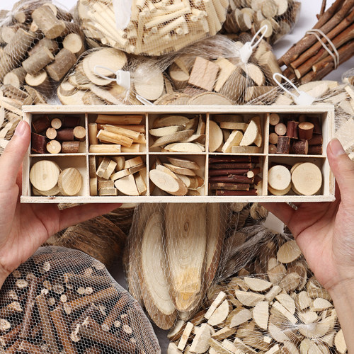 小木棍diy环创材料木条圆木片