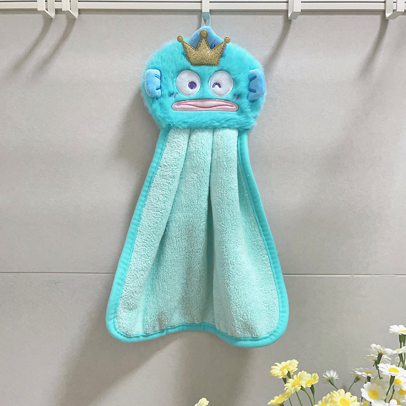 可爱卡通丑鱼珊瑚绒擦手巾家用厨房加厚抹布卫生棉吸水小毛巾面巾