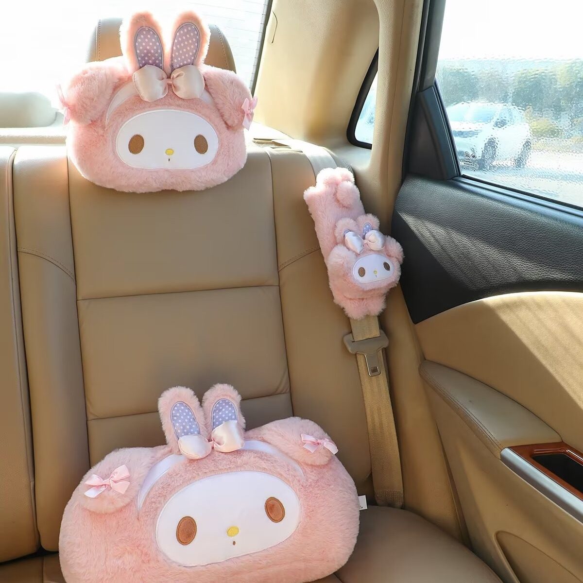 少女心可爱公主美乐蒂小羊汽车座椅头枕护颈枕靠枕腰靠车内饰用品,汽车用品/电子/清洗/改装,头枕,淘宝优惠券,粉丝福利购,淘宝优惠卷