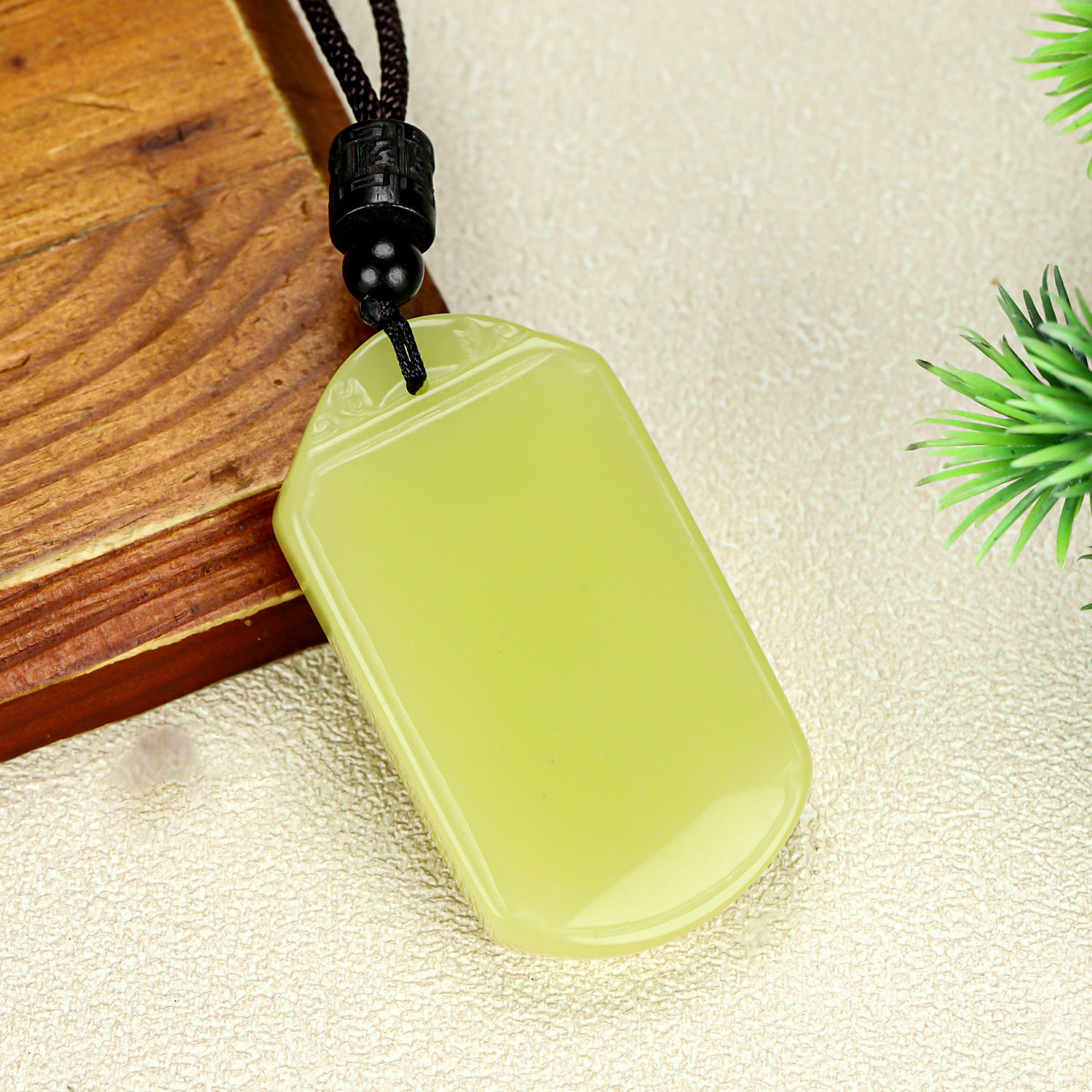 新疆和田玉青白玉平安无事牌吊坠男女款黄口玉祥云牌玉坠挂件玉佩