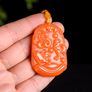 和田玉蛇鸡牛三合生肖吊坠巳酉丑三合玉牌黄龙玉三会金局挂件玉佩