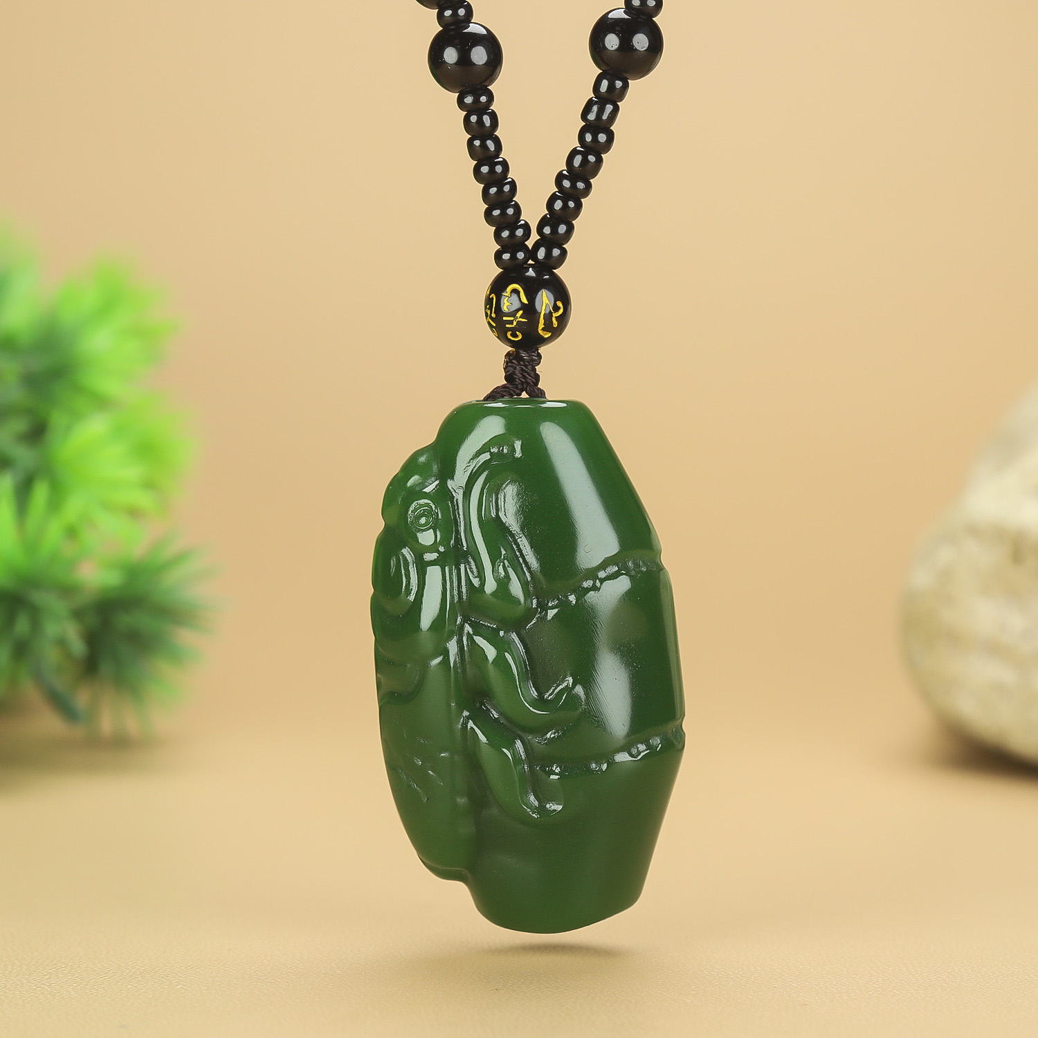 新疆碧玉蝉一鸣惊人玉坠和田玉竹节知了吊坠新疆玉挂件项链坠礼物