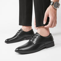 Leather shoes for men, black suit for men, soft-soled men, business formal wear for interviews, casual shoes for young people, best man, wedding shoes thumbnail 8
