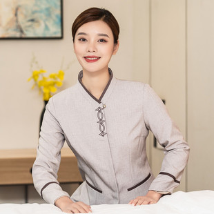 高端酒店客房服务员清洁工阿姨制服后勤饭店保洁工作服长袖女秋季