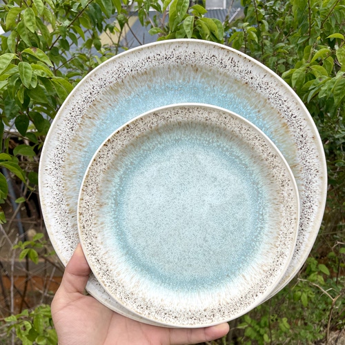 法式陶瓷浅草帽餐盘简约复古家用菜盘餐具西餐水果盘意面盘沙拉盘