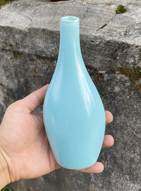 纯色简约佛堂桌面摆件观音长颈瓶桌面净水瓶小花插花瓶花器净瓶子