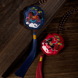 马年刺绣平安符手工diy材料包本命年国风创意礼物送男友香囊挂件